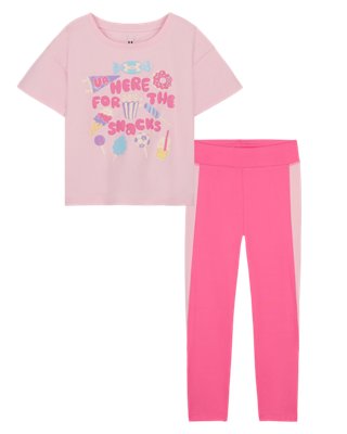 UA Colorblock Infant Girls' T-Shirt & Leggings Set